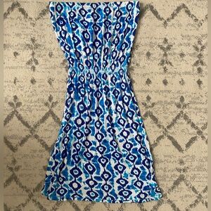 Aqua Strapless Sundress